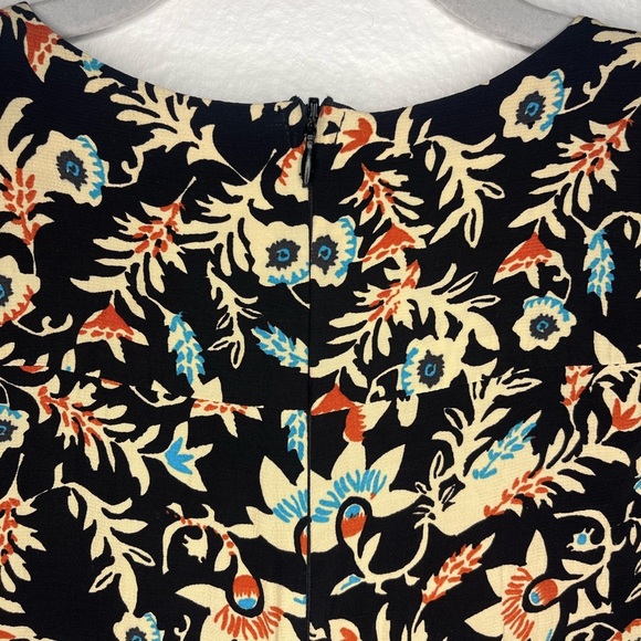 H&M Black Floral Long Sleeve Mini Dress - Size 6 (US) - Picture 3 of 8